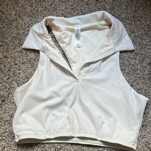 Cream Sleeveless Women's Top